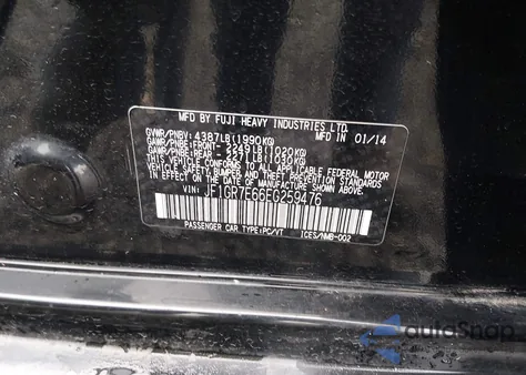 2014 Subaru Impreza Wrx Premium z USA, uszkodzony, nr VIN JF1GR7E66EG259476